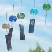【臺灣出貨】日式加厚玻璃風鈴手工和風禮物掛件可愛小掛飾清新臥室陽臺掛飾潮