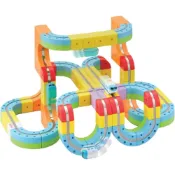 (店+)【SunSmile】【日本直送】Rail Cube磁力立體軌道積木豪華組 電動小火車2台 3歲以上