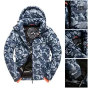 DryDog 跩狗嚴選 跩狗嚴選 極度乾燥 防水 羽絨 Superdry Snow 男款 零下防寒保暖 透氣科技布料 連帽可拆 滑雪夾克 羽絨衣 風衣 外套 情侶款 雪衣 藍迷彩 黑冰迷彩
