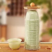 ⚡桃園出貨⚡【翡翠綠功夫茶杯】級一次性茶杯耐高溫防燙硬杯泡茶聞香杯子