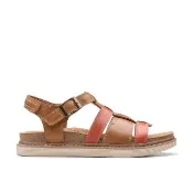【Clarks】女鞋 Arwell Sun 拚色編織羅馬涼鞋(CLF81415S)