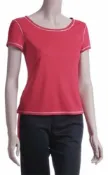 HY SPORT 弘揚體育登山用品社 【H.Y SPORT】DRY-WET-TEX 多且5208s 圓領短袖排汗衫 紅色 [抗紫外線排汗衣,隨身型除濕機]