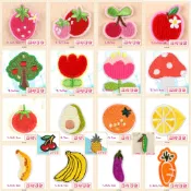 樂活藝術 藝術風 花 草莓 蘋果 水果 植物 可愛 刺繡布貼 熨燙貼布 燙布貼 背膠式繡布【5085-5103】