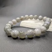 【訂製品】紫光 拉長石 灰月光石 5-10mm 手串 手鍊 天然水晶 水