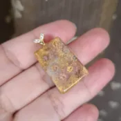 《希晶晶石》珊瑚玉/菊花玉項鏈墜/吊墜 玉化 實物拍攝 一物一拍 無修圖無濾鏡 台灣現貨不用等  BDE-B153