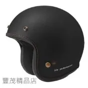 ZEUS 瑞獅 ZS-385B IRIE復古帽 3/4罩 半罩 車線邊條 安全帽 消光黑