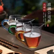 【品質保證】玲瓏公道杯高硼矽玻璃分茶器耐高溫茶海功夫茶具配件不銹鋼濾網日式茶具 家用茶具 簡約茶具 紫砂茶具