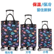 家用購物車買菜小拉車輕便摺疊萬向輪小推車保溫袋超市購物車超讚