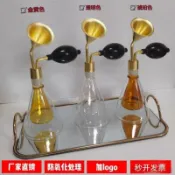 【免運🚀下殺】聞香瓶玻璃白酒精油咖啡豆茶葉香水試香展示聞香器工具擺件