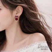 針式 韓國女神氣質甜美百變女神注目愛戀蝴蝶結毛球球後掛耳環K91610 批發價 Danica 韓系飾品 韓國連線