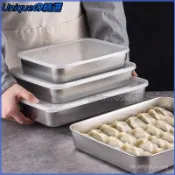 可開發票日本304不銹鋼餃子盒冰箱急凍餛飩專用魚肉類冷凍食物冷藏保鮮盒水餃盒 餃子盒 冷凍保鮮盒 水餃保鮮盒 水餃收納盒
