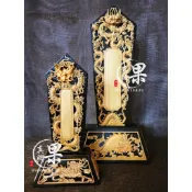 《大溪神桌 果真興佛具》  王令 雙色令牌 手工王令 黑檀崁檜木龍椅 茄苳入 客製化雕字 @大溪神桌