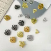ins風love愛心皇冠星星吊墜diy飾品配件項鍊手鍊耳飾掛件手工材料