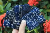 Sofie 機縫工房【蜻蜓 青海波 漩渦 麻葉紋 唐草紋】香火袋 平安符袋 五色線項鍊護身符袋 五行開運保平安 手工手作