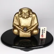 日本高岡銅器 寶珠大黑 置物 三枝惣太郎 作 鑄鐵擺飾 日本傳統工藝品 福介商店