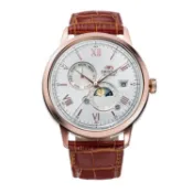 【ORIENT】東方錶 RA-AK0801S《Sun & Moon系列 日月相機械腕錶》42mm/白面