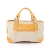 【DOKODEMO】【二手】Celine CELINE Bag 手提包，黃/米色帆布皮革，女士，二手 B