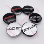艾秋車品♕4顆裝 改裝60MM RAYS 鋁圈蓋 塑料鋼圈蓋 輪轂中心蓋 輪轂蓋中心標