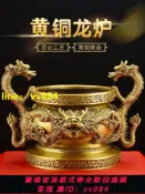招財貓商鋪 銅九龍香爐擺件香薰爐家用室內香插大號佛堂祠堂佛具用品純聚寶盆