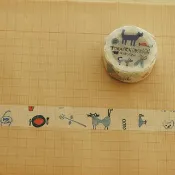 倉敷意匠 TORANEKO BONBON 和紙膠帶 D (99215-04)