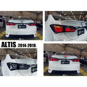 小亞車燈＊全新 ALTIS 11代 11.5代 2014-2018 透明殼黑底白光條 序列式方向燈 LED光柱 尾燈
