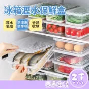 冰箱瀝水保鮮盒 冷凍保鮮盒 日本製 保鮮盒 瀝水板 長型保鮮盒 密封盒 大保鮮盒 蔬菜保鮮盒 冷凍分裝盒 ZT官方旗艦店