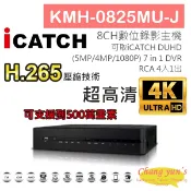 昌運監視器 KMH-0825MU-J H.265 8CH錄影主機 7IN1 DVR 可取 ICATCH DUHD 專用錄影主機