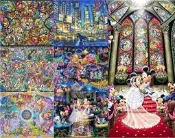 開心全球購✨日本tenyo透明亞克力拼圖1000迪士尼米奇公主婚禮星座誓言City