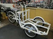 【冠鑫自行車】CARGO TRIKE 卡貨三輪車 創業型 可摺疊 餐車 攤車 五段電力輔助 電輔車/助力車 白色