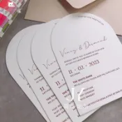 萄禧🍇客製 客製化 卡片 婚禮謝卡 喜帖 酒紅letterpress凸版印刷結婚請柬 簡約拱形婚禮喜帖 裸粉色信封