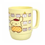 (店+)【SANRIO 三麗鷗】台灣製 布丁狗水杯 PP馬克杯 疊疊杯 塑膠杯 兒童水杯 附把手 350cc