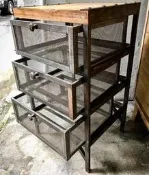 HomeDecor鄉工所 鐵櫃 櫃子 木櫃 抽屜 收納櫃 斗櫃 網狀 鐵網 美式鄉村復古LOFT工業風