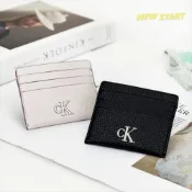 (店+)【CALVIN KLEIN】CK 立體金屬字母 荔枝紋 信用卡夾 名片夾 卡夾