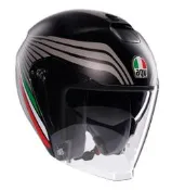 台中皇欣!正義大利名牌 AGV 出品最新款半罩3/4內建墨片安全帽 IRIDES BOLOGNA 消光黑 !免運費!