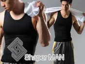 (嘉隆台中環中店) Shaper MAN  肌力機能衣 男性塑身衣-背心/黑  型男 上班族 運動員 身材修飾