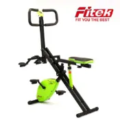 【Fitek盛夏特惠】磁控健身車+深蹲騎馬機二合一｜可折疊收納｜居家飛輪車｜健身車｜健腹訓練器｜兩用健身車｜伸展深蹲機