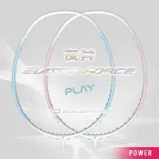【JNICE 久奈司】入門拍 夜斧PLAY 5U 羽球拍 羽毛球拍 -空拍不含線(藍/粉)