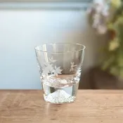 日本田島硝子 日本製富士山雕花威士忌杯 富士山杯-楓葉款