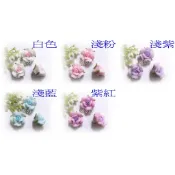☆精靈の天空串珠坊☆ 玩偶娃娃配件~13mm典雅薔薇花/手工樹脂花/軟陶花-每包1入(底部有橫洞)