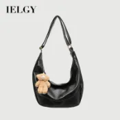 IELGY 女士斜背包 秋冬款大容量百搭復古單肩餃子包