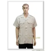 ☆★二王軍警百貨★☆ 早期調查局服裝~米色中山裝-短袖 青年裝★★ 隨護 ★ 國安局