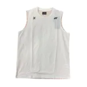 【捷豹羽排球】YONEX 男款 零碼L VA 安賽龍 羽球衣 無袖上衣 白 16823EX011