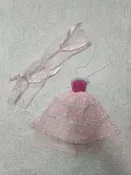 BARBIE/芭比 MATTEL/美泰 興趣收藏好貨 粉色星星禮服+粉色高跟鞋 芭比娃娃配件注意：個人閒置儲存很好幾