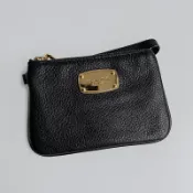 美國百分百【全新真品】 Michael Kors MK 小包 手拿包 隨身包 晚宴包 錢包 零錢包 黑色 AK64