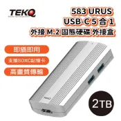 【TEKQ】583 URUS USB-C 5 合 1 外接 M.2 固態硬碟 外接盒-2TB