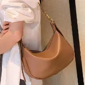 胖胖美依 單肩包  斜挎包 手提包 女士包 新款單肩包溫柔風百搭簡約通勤腋下包餃子包
