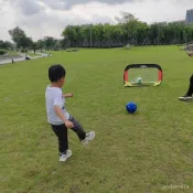 💜廠家親子戶外便攜單人足球門輕型簡易折疊兒童訓練足球門運動傢庭 踢足球 足球網 足球訓練 運動 球類訓練9.5一路發