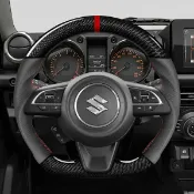 MyRack 車架專家 MRK 皮卡配件 【CEEHOR】SUZUKI JIMNY 紅環碳纖維方向盤 JI18_CARO MRK