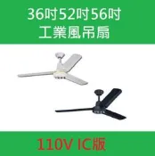 柒號倉庫 IC版 工業風吊扇 36吋52吋56吋 110V 黑色吊扇 金屬三葉片 教室吊扇 台灣吊扇 吊扇安裝