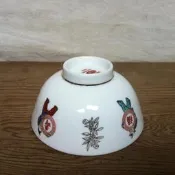 WH6191【四十八號老倉庫】全新 早期 台灣製 大同 紅字 福壽富貴 童子 碗 飯碗 11.2cm 1碗價【懷舊收藏擺